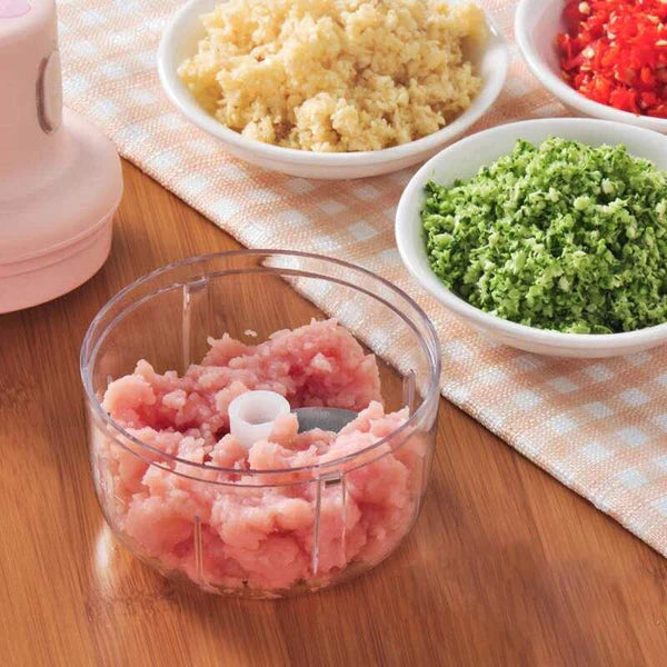 Electric Mini Garlic Grinder Chopper Vegetable Meat Fruit Crusher Small Food Processor with USB Cable