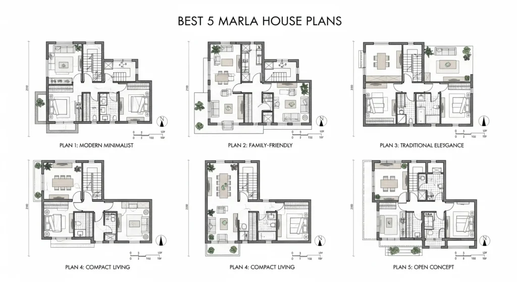 Compact Yet Spacious: Best 5 Marla House Plans