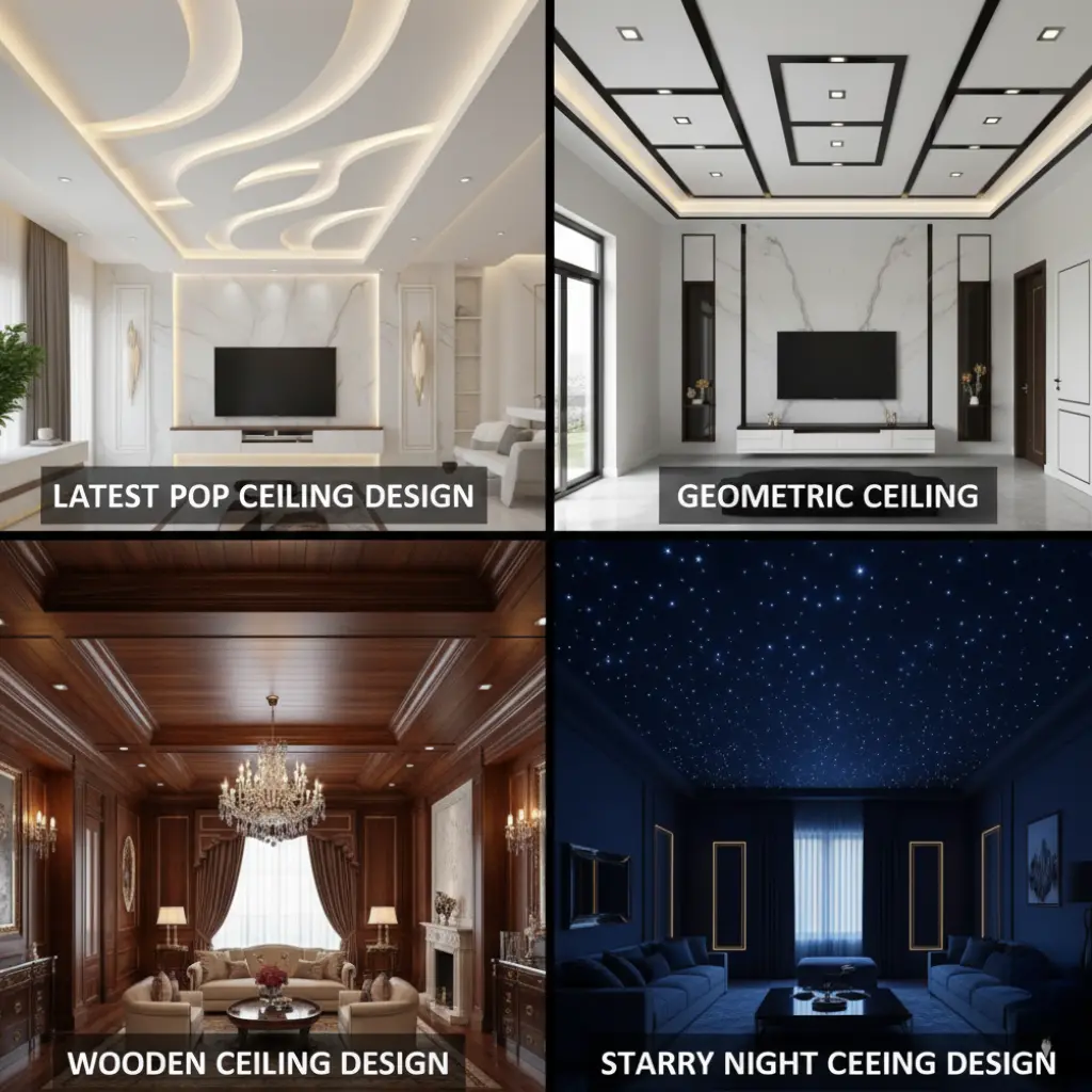 Roof ceiling designs in pakistan: inspiration for living rooms, bedrooms and much more 3 Types of roof ceiling design for drawing room - gharhub